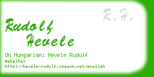 rudolf hevele business card